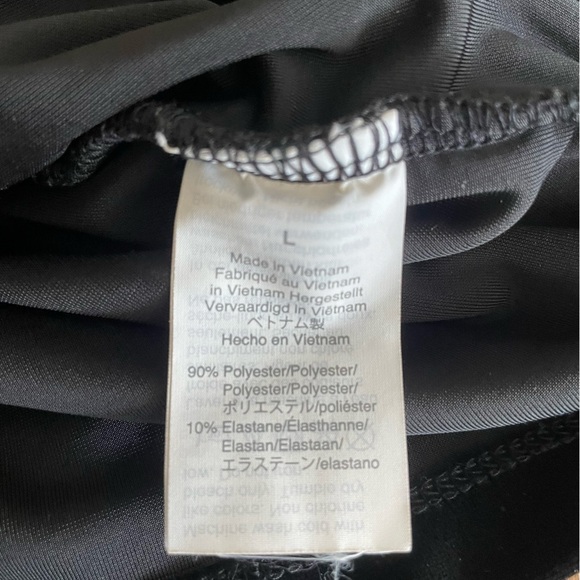 J Crew Mercantile Black Faux Wrap Long Sleeve Top Size Large - Picture 4 of 4